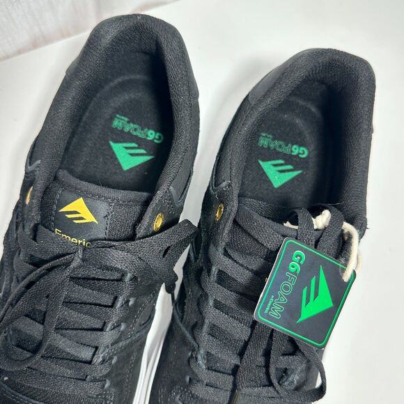 Emerica Tilt G6 Vulc Skateboard Shoes Black/White/Gold New In Box 10.5 10 1/2 main image 7